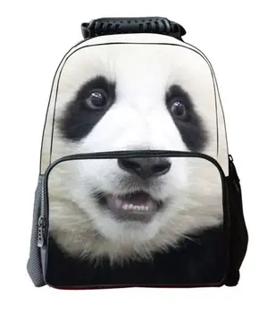 

Panda animal fashion 3D 16" Canvas Backpacks Rucksacks Cartoon School Backpack Casual student Bags travel Knapsack Unisex Gifts