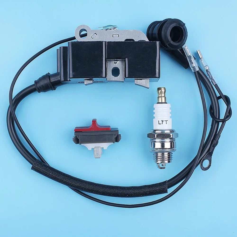 Ceny Cewka zapłonowa Stop Kill Switch zestaw świecy zapłonowej dla Husqvarna Chainsaw 365 362 371 372 385 390 moduł #544047101
