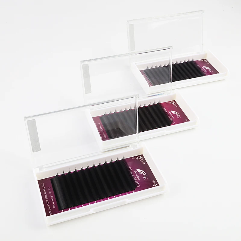 

Free shipping daily make up korea imported 0.07mm thickness material black 3D individual camellia eyelash extensions