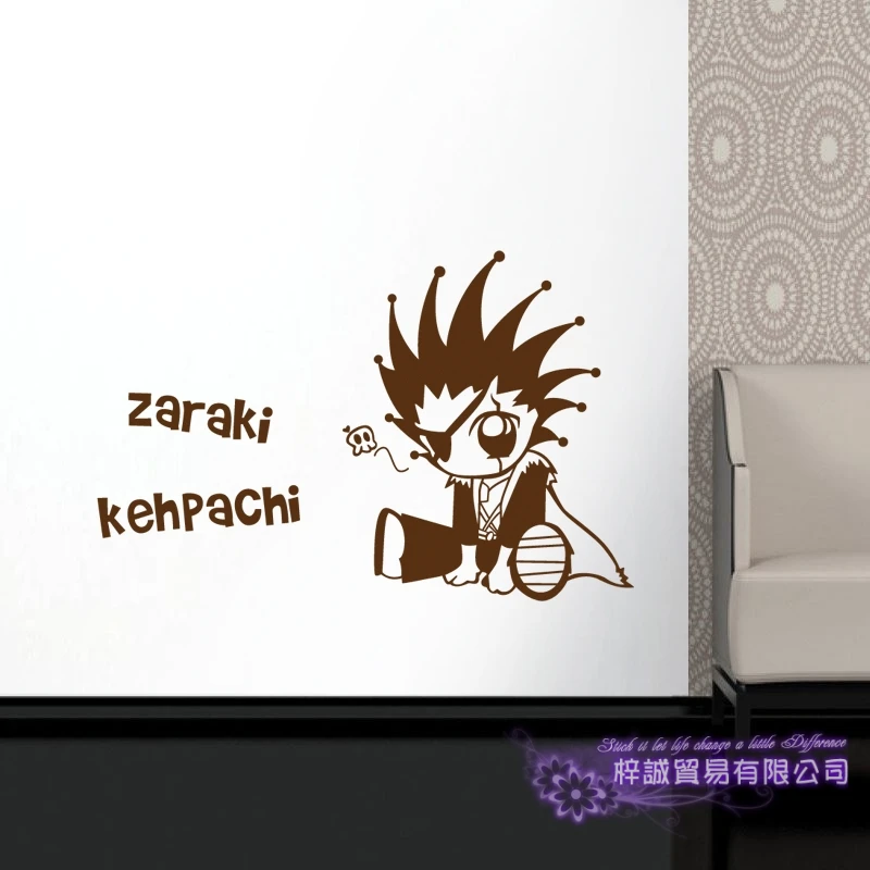 BLEACH Kenpachi Zaraki Автомобильная Наклейка на стену наклейка с героями мультфильмов