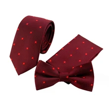 Mantieqingway Для Мужчин's Костюмы платок полиэстер галстук Бизнес тонкий галстук бабочка платок Наборы для ухода за кожей брендовые Свадебные галстук Gravata