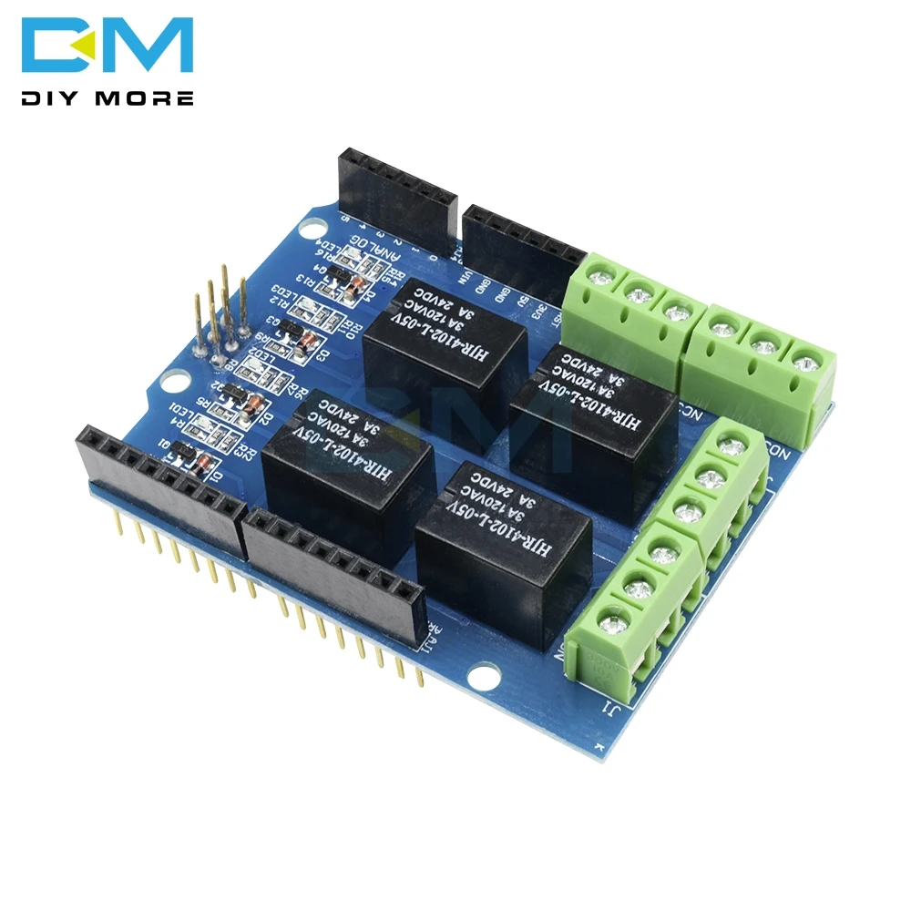5 в 4 четырехканальный модуль Релейный Щит интерфейс для Arduino управления сигналом