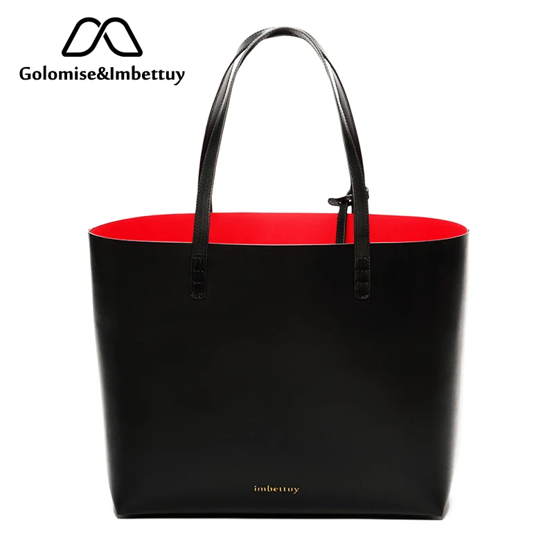 

Golomise&Imbettuy Handbags Tote for Women Faux Smooth Leather Shoulder Bags Ladies Big Hobo Bags