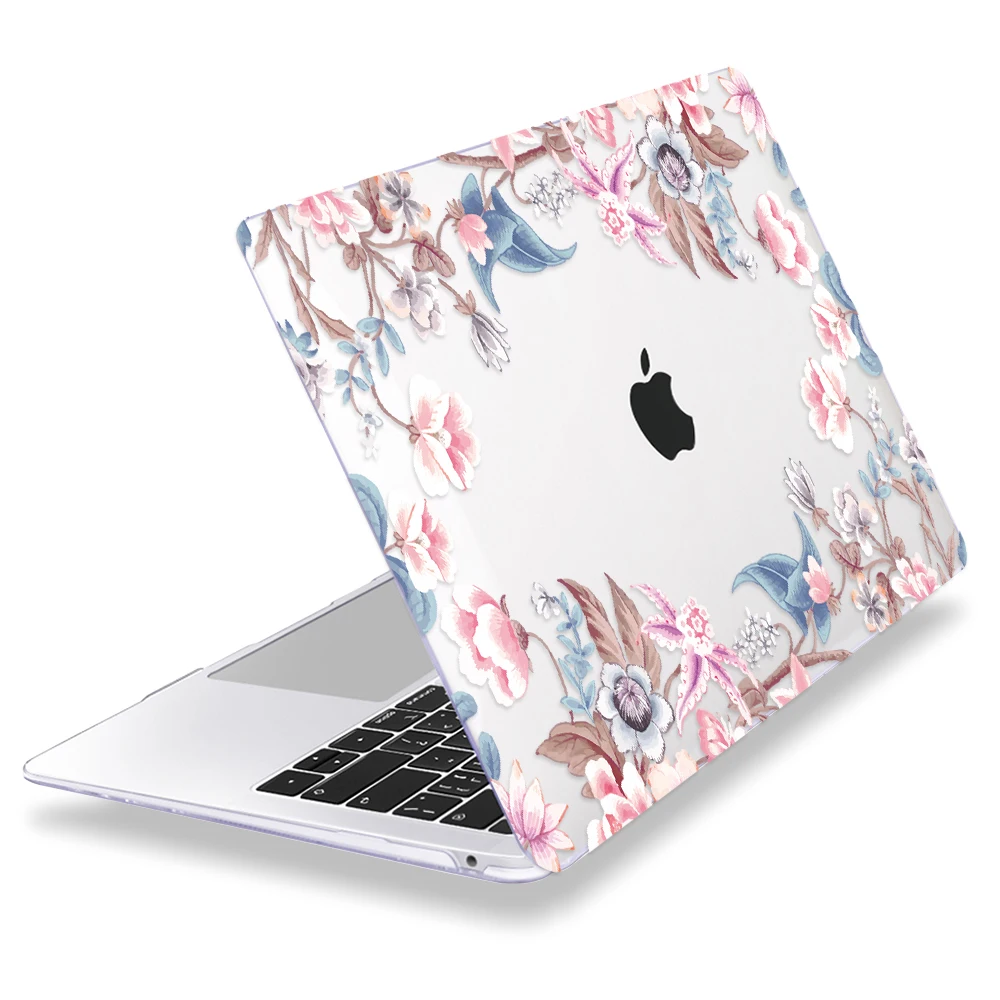 Flowers Laptop Case for Apple MacBook Pro Air Retina 11 12 13 15 Inch Touch bar Hard Cover Shell Sleeve with Free Gift