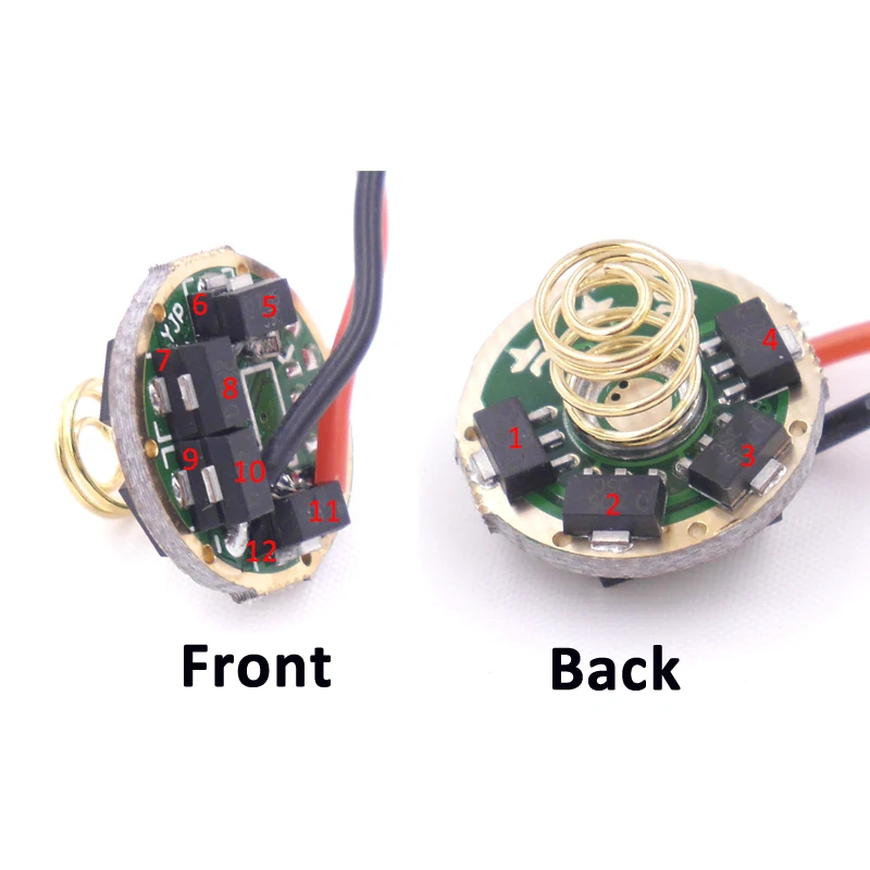 

17mm flashlight circuit driver board 4200mA constant current output 3.7v~4.2v input AMC7135x12 for Cree T6 U3 U2 V3 V5 V6 LED
