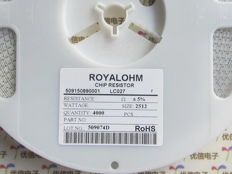 100pcs SMD 2512 резистор 10R 5% 2512 1 Вт 10Ohm 2512 резисторы