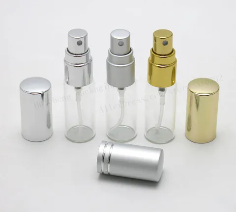 Frasco de Perfume de Vidro Atomizador de Vidro de Alumínio da Amostra Frasco da Fragrância de 15 Mini Spray 10 Está Disponível 50×5 ml 5cc