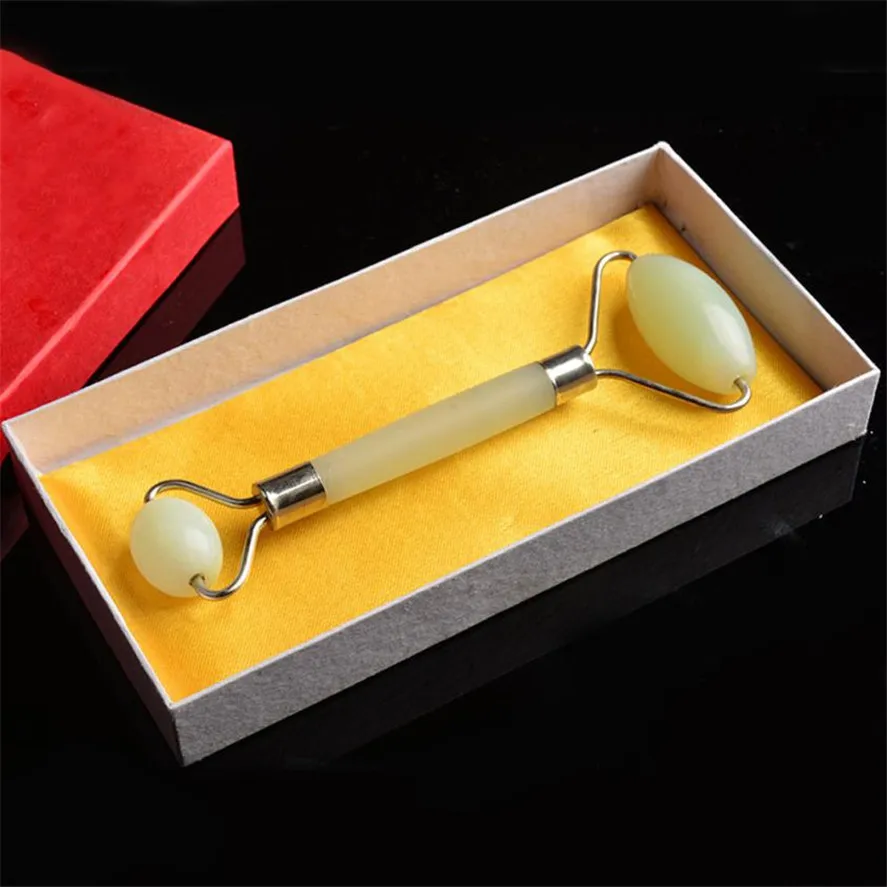 

New Facial Thin Tool 1pc Natural Facial Beauty Massage Tool Jade Roller Face Thin massager with box Best Gift