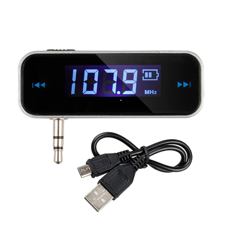 Wireless 3.5mm in Car FM Transmitter Music Radio Adapter LCD Display