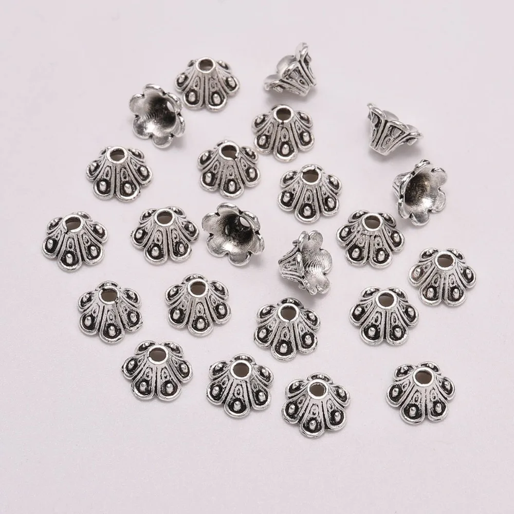 6 Antique silver earring findings