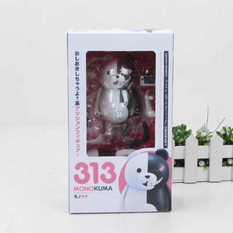 Dangan Ronpa Super Danganronpa 2 фигурка Nendoroid 313 Monokuma черно-белый медведь куклы экшн-фигурка рождественские игрушки подарок 10 см - Цвет: box