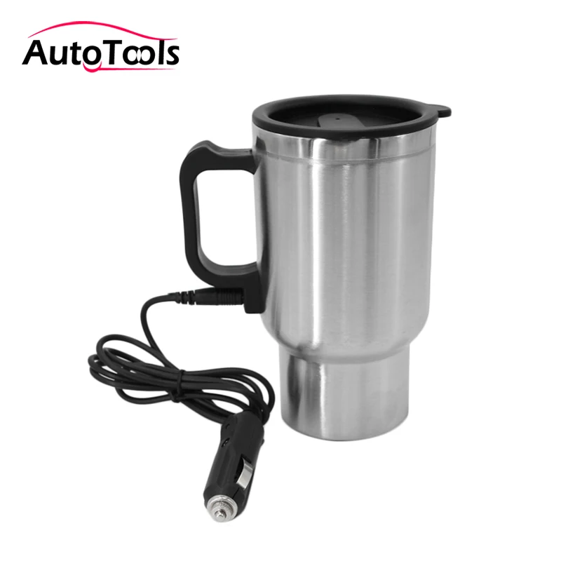 12v 450ml Автомобильная нагревательная чашка из нержавеющей стали электрическая