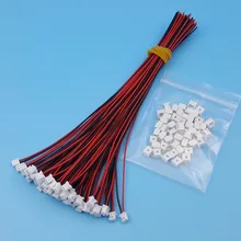 50 conjuntos 2pin única extremidade micro jst passo 1.25mm 15cm 28awg fio para embarcar conector