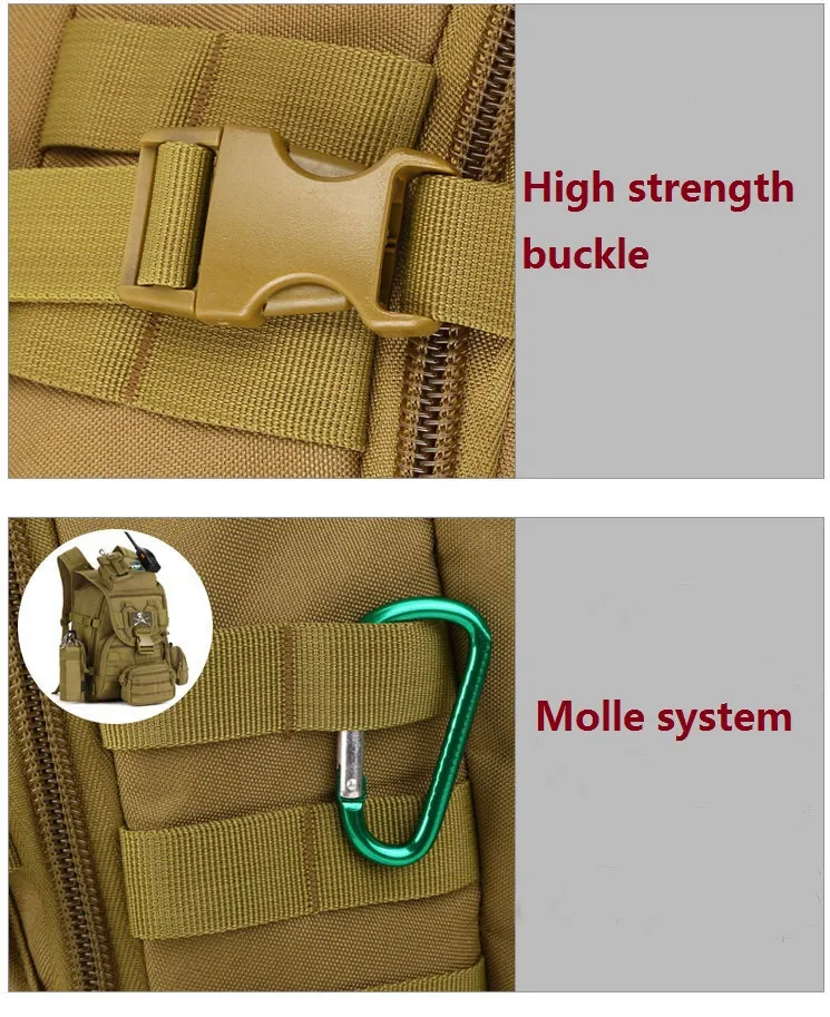 Тактический охотничий рюкзак Molle, походная сумка, Рюкзаки большой емкости, армейский военный страйкбольный рюкзак, аксессуары