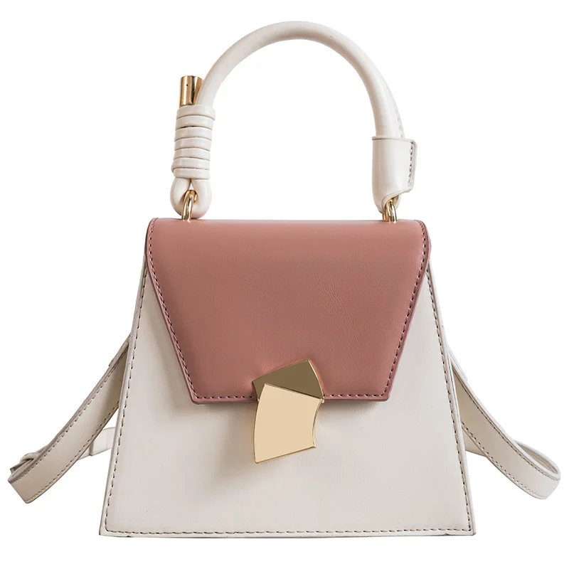 

New Fashion Women Handbag Trapezoid Buckle Small Tote Bag Ladies Luxury Designer Crossbody Messenger Bags