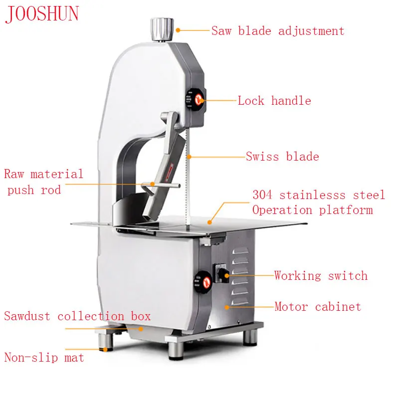 200-300 кг/ч костная пила машина Коммерческая мясная машина для резки кости резак для замороженной рыбы Автоматическая кость ребра ноги пиления резак 1100 Вт