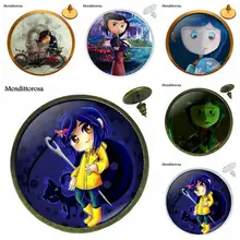 Для обувь для девочек подарок стекло кабошон Макси Бронзовый/серебристый/золотой клип серьга-гвоздик серьги ювелирные изделия Coraline y la