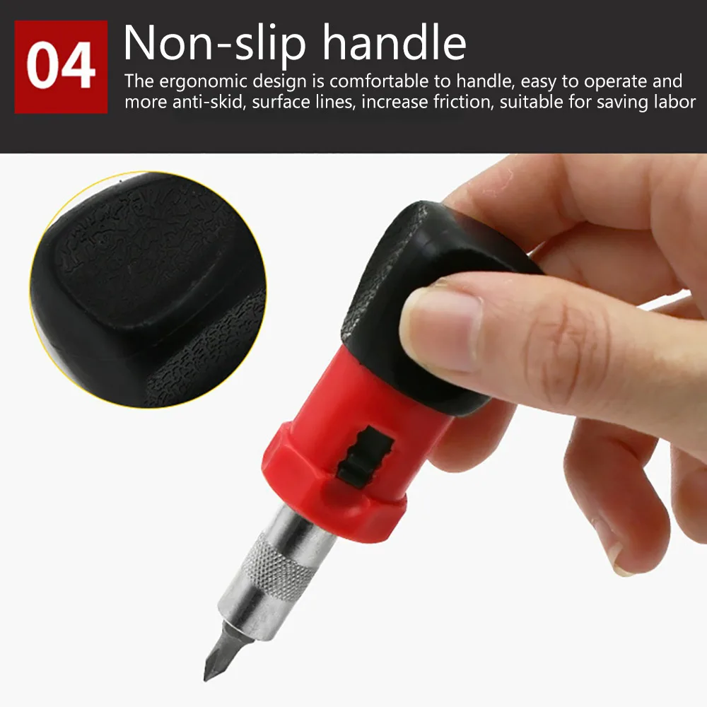 

Key Ratchet Screwdriver Wrench Handle Ratchet Socket Screw Driver 6.35mm Can Rotate Forward Reverse