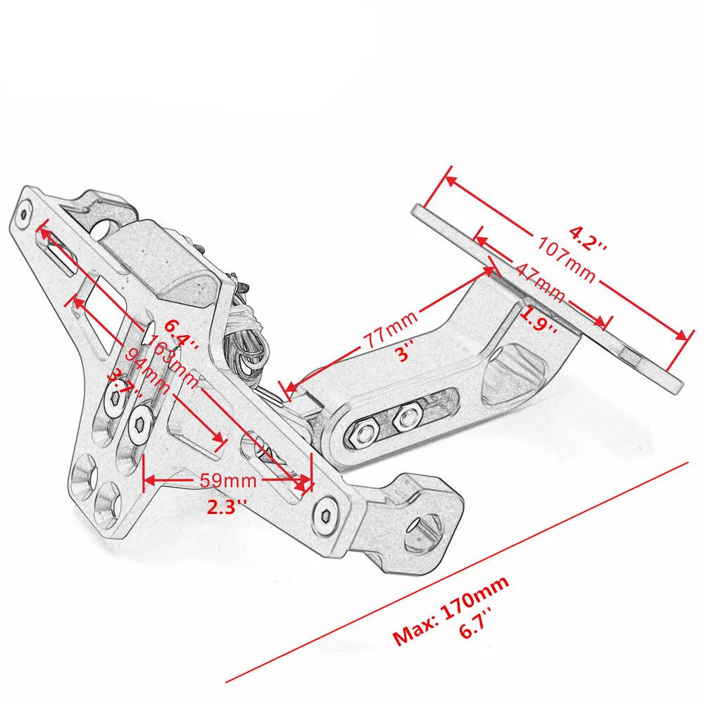 Светодиодный держатель номерного знака для мотоцикла, кронштейн, рамка, номерной знак, поддержка для Moto TMAX 530 500 XMAX 125 250 300 400