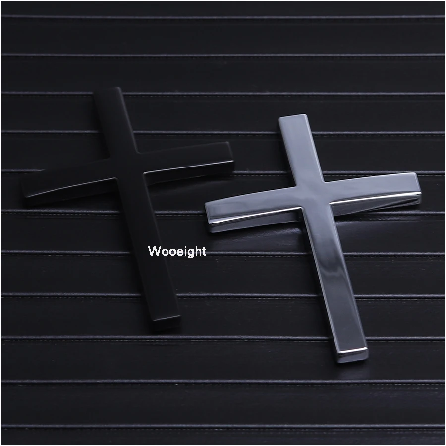 Wooeight 3D Metal Sticker Jesus Christian Cross Auto Body Emblem Badge Decal For BMW Benz Honda VW Ford Car Accessories (8)