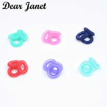 1box 3.5cm Fashion Cute Candy Color telephone line hair gum styling tools headwear Free shipping