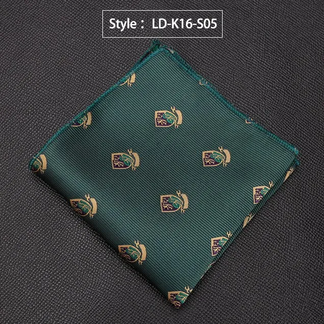 LD-K16-S05 Мужской носовой платок, роскошный жаккардовый галстук для мужчин, подарки, Пейсли, карманное квадратное полотенце, Hankies, модные аксессуары для формального платья, галстук - Цвет: LD-K16-S05