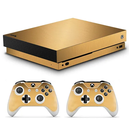White Black Metal Brushed Skin Sticker Decal For Microsoft Xbox One X Console and Controllers Skin Stickers for Xbox One X Vinyl 