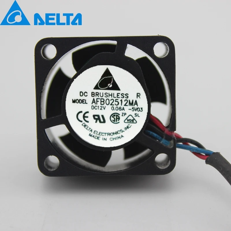 2 шт. AFB02512MA 2510 25 мм 25*25*10 постоянный ток 12 В 0 06a двойной шарик 3-P осевой мини микро