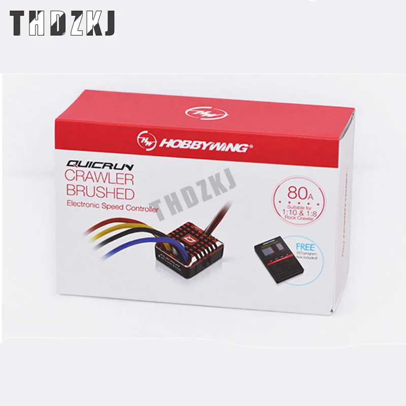 

Hobbywing QuicRun WP 1080 Crawler Waterproof Brushed ESC Build-in BEC 2-3S Lipo With LED Programing Card for 1/10 1/8 RC CarS137