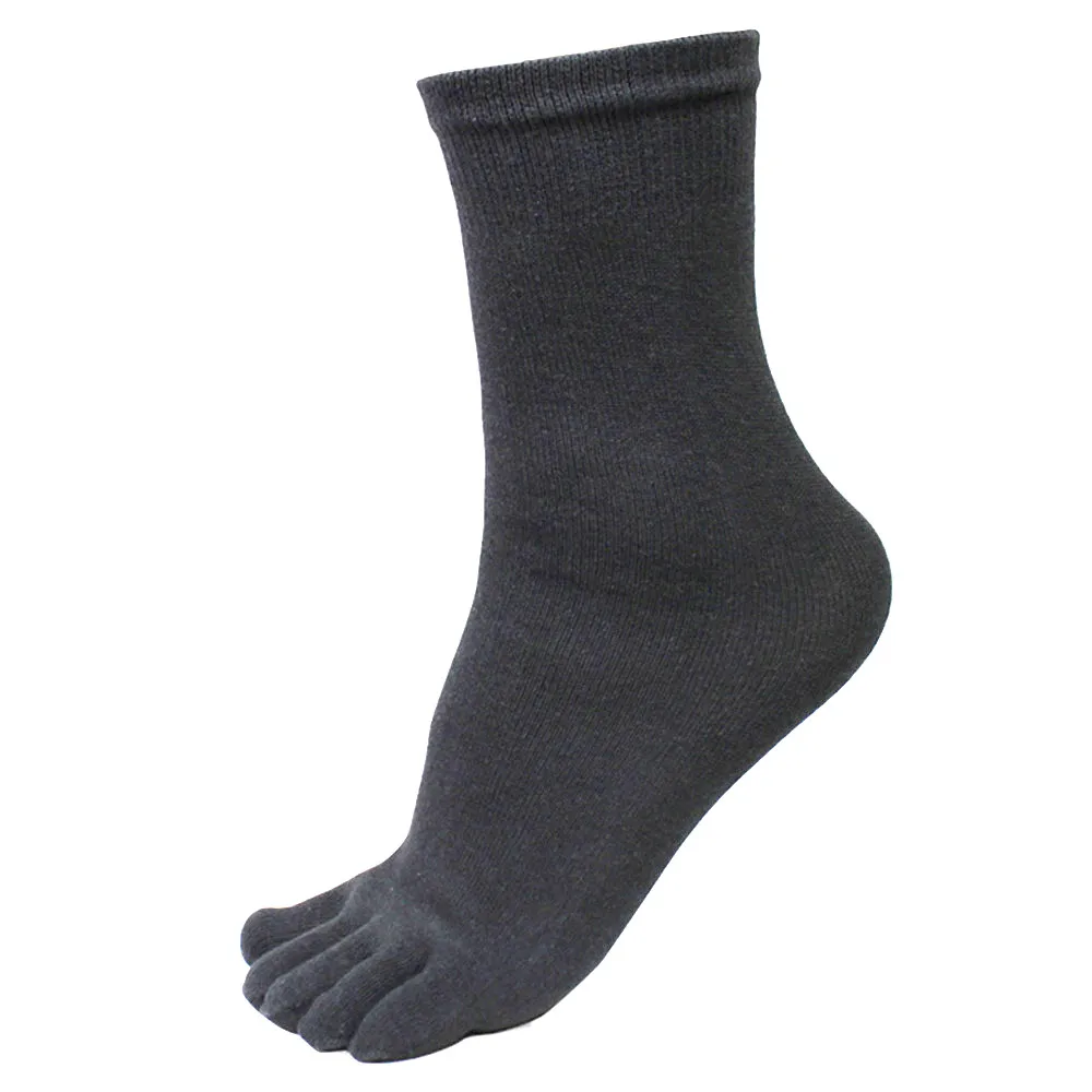 5 пар мужские спортивные носки с отдельными пятью пальцами ног эластичные короткие однотонные носки с раздельными пальцами спортивные носки женские# P - Цвет: Dark Gray