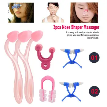 

3 pcs Nose Up Shaping Shaper Clip Clipper Bridge Straightening Beauty Nose Clip Corrector Makeup Facial Care Tool