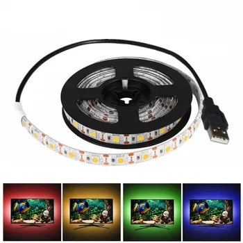 

USB DC 5V LED Strip 50CM 1M 2M 3M SMD 5050 Cable Power Flexible Strip Light Lamp Desk Decor Screen TV Background Strip Lighting
