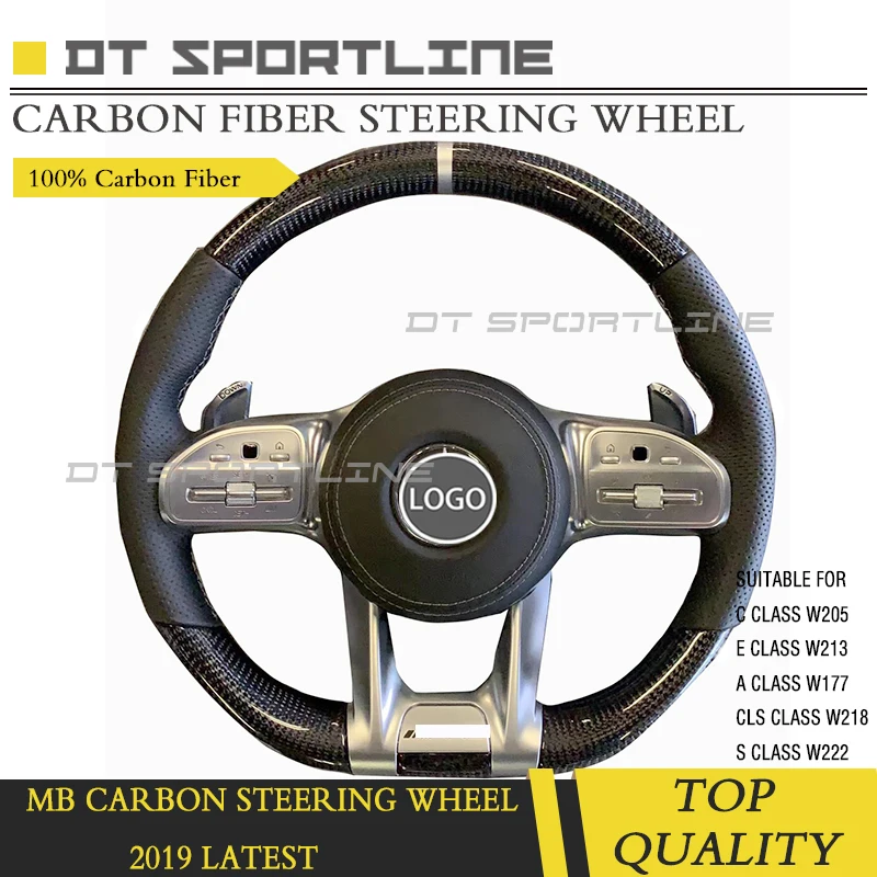 

Real Carbon fiber Customized Steering Wheel Suitable For mercedes-benz S-Class for amg 2019 latest Car styling replacement