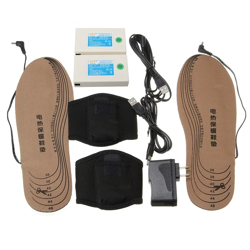 

A Pair Insoles Rechargeable Powered Heated Winter Insole Shoes Pad Foot Warmer For Winter Sports Warmer Insoles