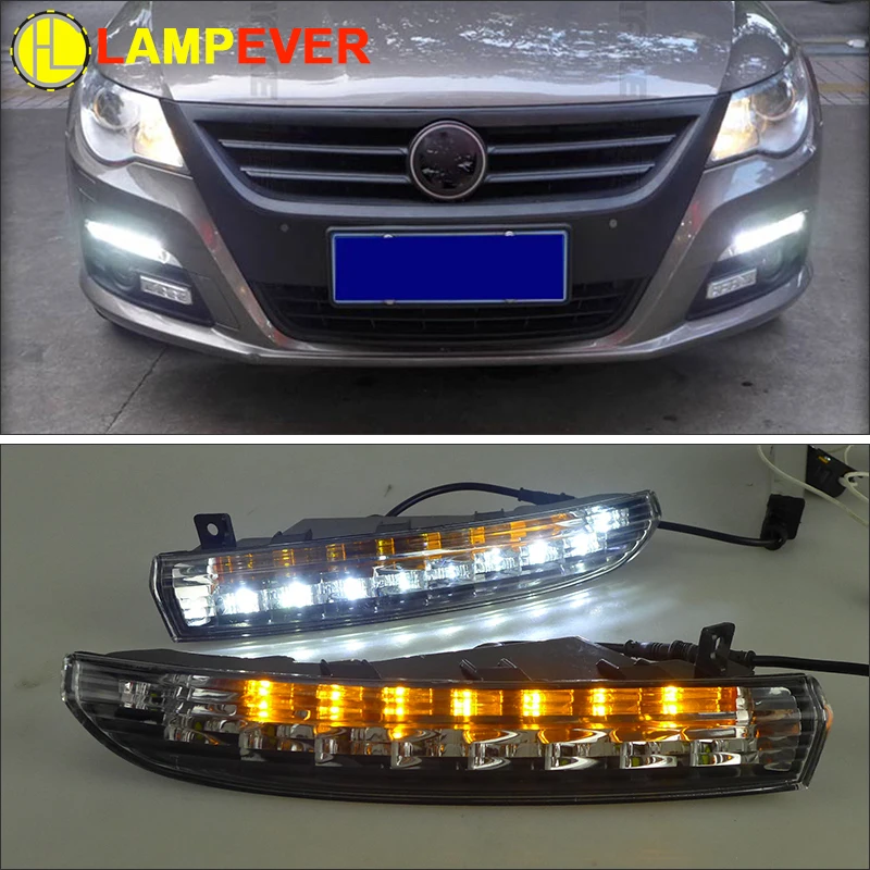 Lampever For Volkswagen VW Passat CC 2009 2012 With Turn Yellow Signal
