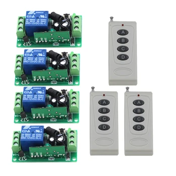 

DC 12V 10A 1 CH 150M RF Wireless Remote Control Switch System 315/433 MHZ 3 Transmitters + 4 Receiver 4229