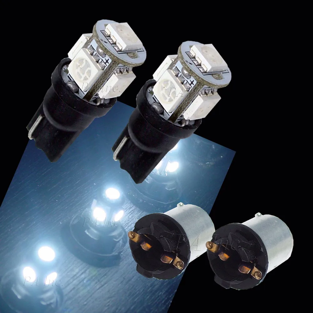 PA светодиодный 2 шт. x T10 168 W5W 5SMD Авто клиновидные лампы Белый 12 В + BAU15S конверторы