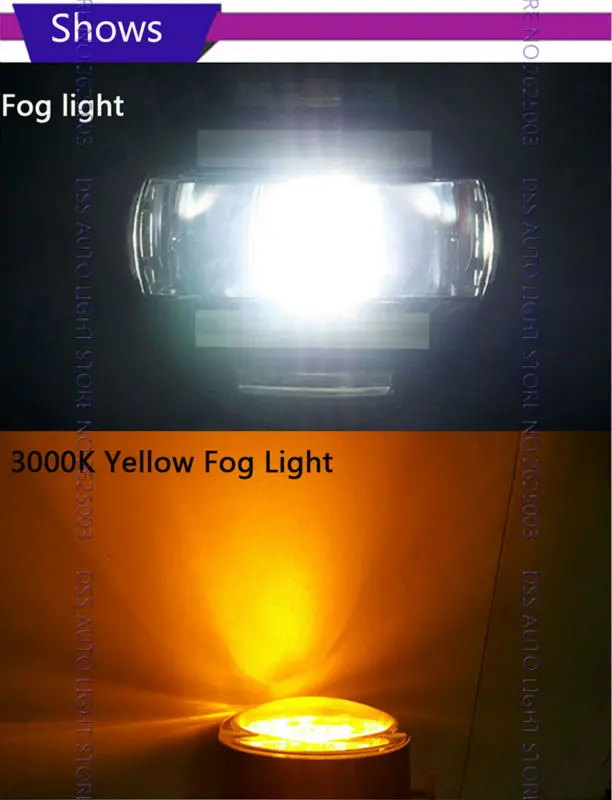 for Nissan Round Yellow White Auto Car Trucks DRL Daytime Fog Light For X-trail TIIDA hatch-back  TIIDA Sedan Murano Livina X-GEAR Sylphy Quest (9)