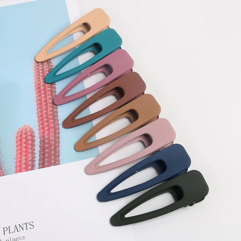 2 шт. шпильки зажимы для волос Утконос макароны матовая заколка для волос девушка челка клип шпилька головной убор клип женский G0418