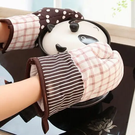 

1Pair Oven Gloves Thicken Anti-hot Housework Clean Healthy Fashion Washing Non-stick Kitchen Baking Gloves Portable Waterproof