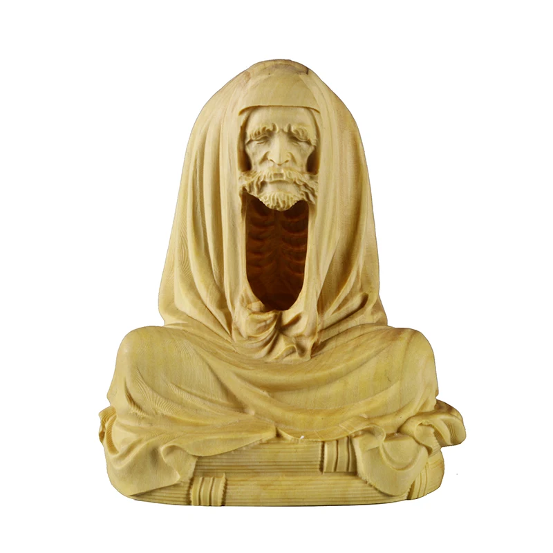

Delicate Western Ascetic Buddhas sculptures wood statues Saint buda folk wooden statue hand sculpture miniature home decors