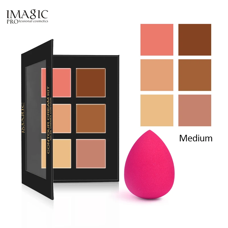 

IMAGIC 6 Colors Contour Palette Concealer Makeup Party Contour Palette With Make-up Brushes Maquiagem Face Cream Palette