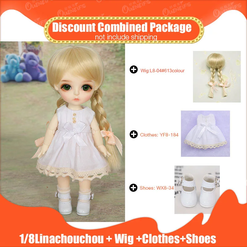 Acheter Linachouchou BJD SD Poupées 1 8 Ensemble Complet Avec Perruque Belle Vêtements Chaussures De Mode Résine Figure Jouets Oueneifs