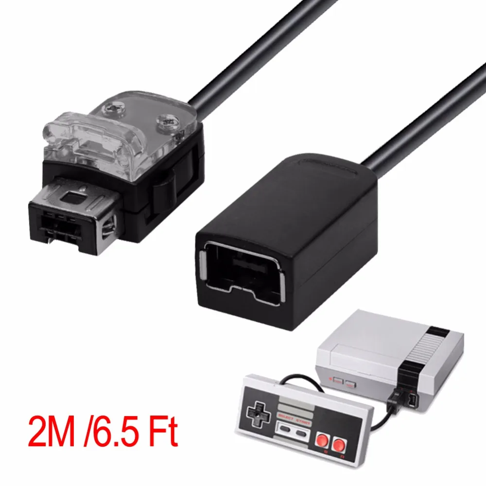

2m 6.5FT Extension Cable Cord for Nintendo Classic for Wii/ Mini NES Classic Controller Edition Handle extension Cord Controller