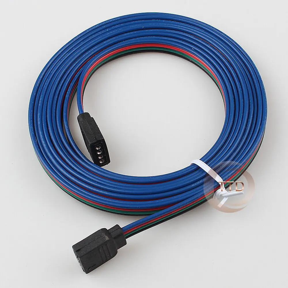 new 2017 0.3m 1M 2M 5M 30cm 4 PIN RGB led connector Extension Cable