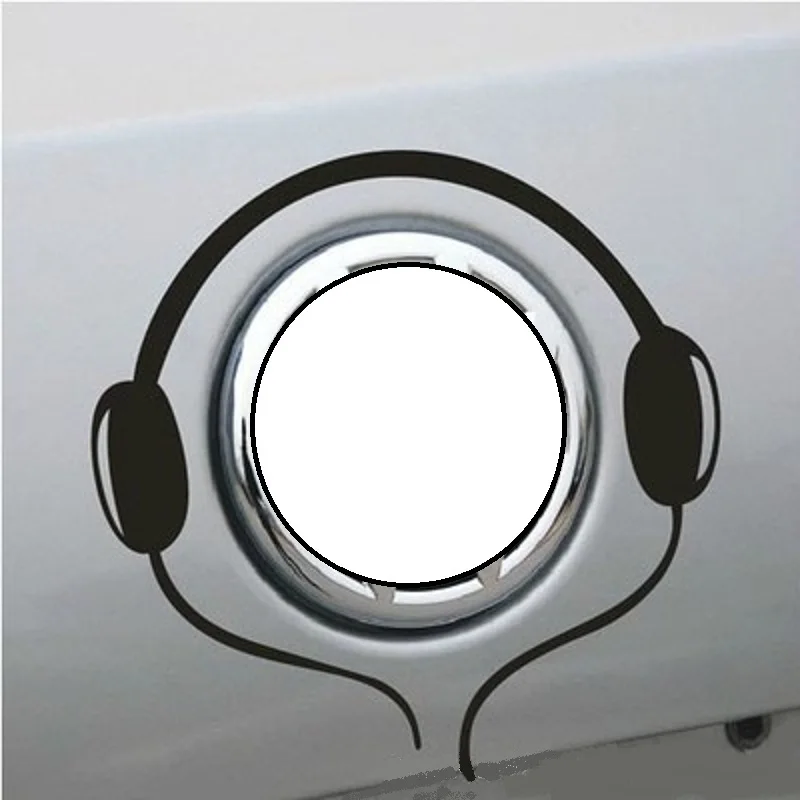 Creative personalities tail car sticker reflective headphone affixed