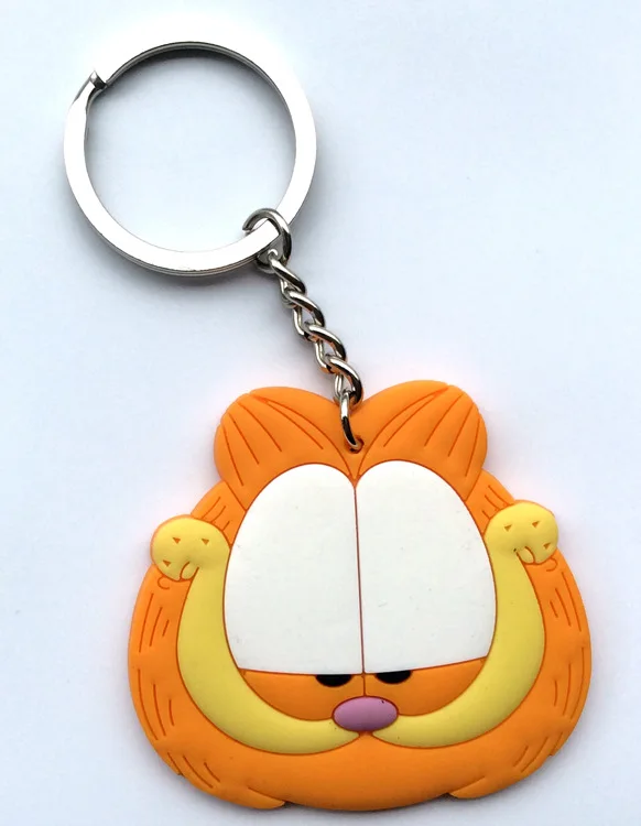 Брелок для ключей из ПВХ Garfield cat llaveros para mujer брелок porte clef блистерная карточка
