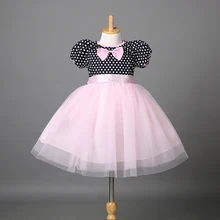 2016 Baby Girls dress!!summer girls bow patchwork pink lace polka dot party dress
