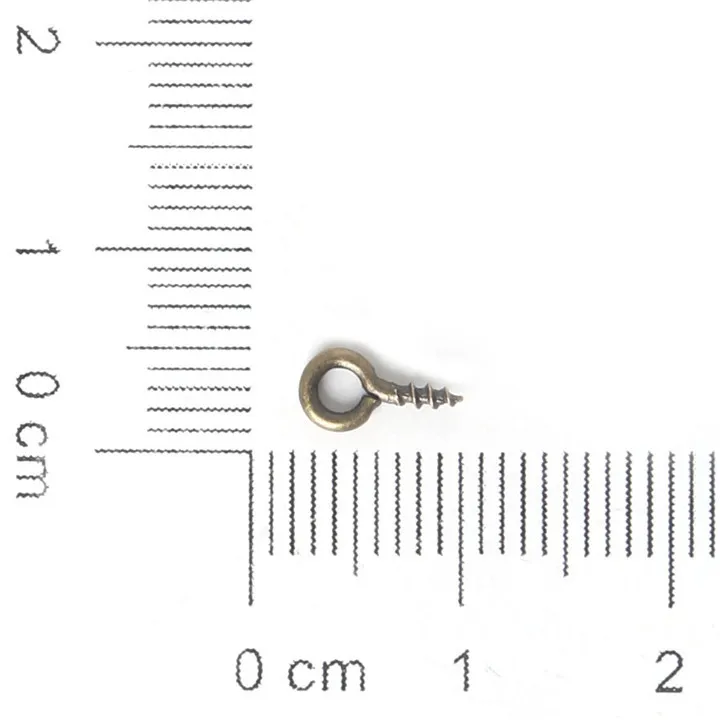 200pcs 4x9mm Mini Eye Screw Hooks Clasps Eye Pin Round Head Ring Self-tapping Thread Hook Pendant DIY Jewelry Making Accessories