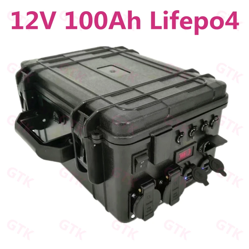Lifepo4 аккумулятор питания 12 v 12,8 V 100Ah 200Ah IP67 Водонепроницаемый crashproof для троллинга вне сетки жилой автофургон camper+ 10A зарядное устройство